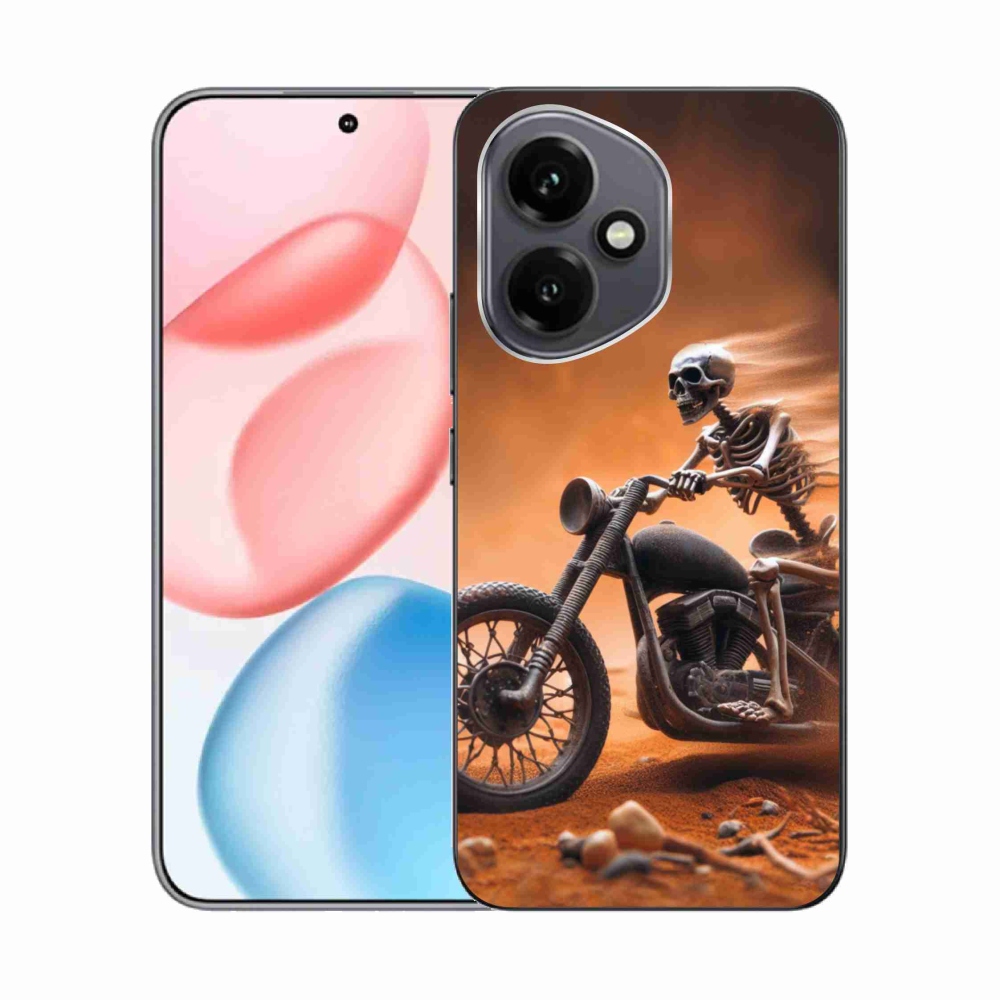 Gélový kryt mmCase na Honor 400 - kostra na motorke