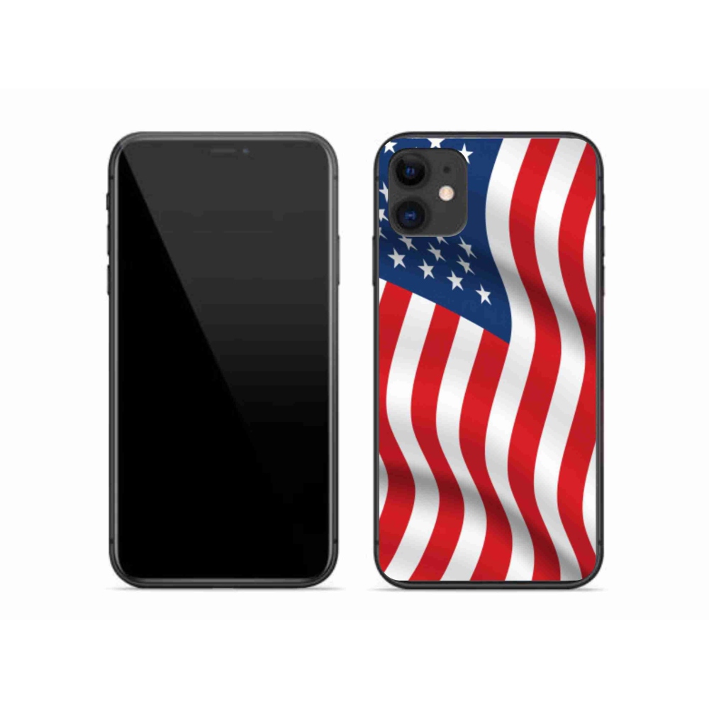 Gélový kryt mmCase na mobil iPhone 11 - USA vlajka