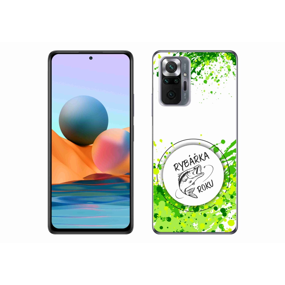 Gélový kryt mmCase na Xiaomi Redmi Note 10 Pro - rybárka roku biele pozadie