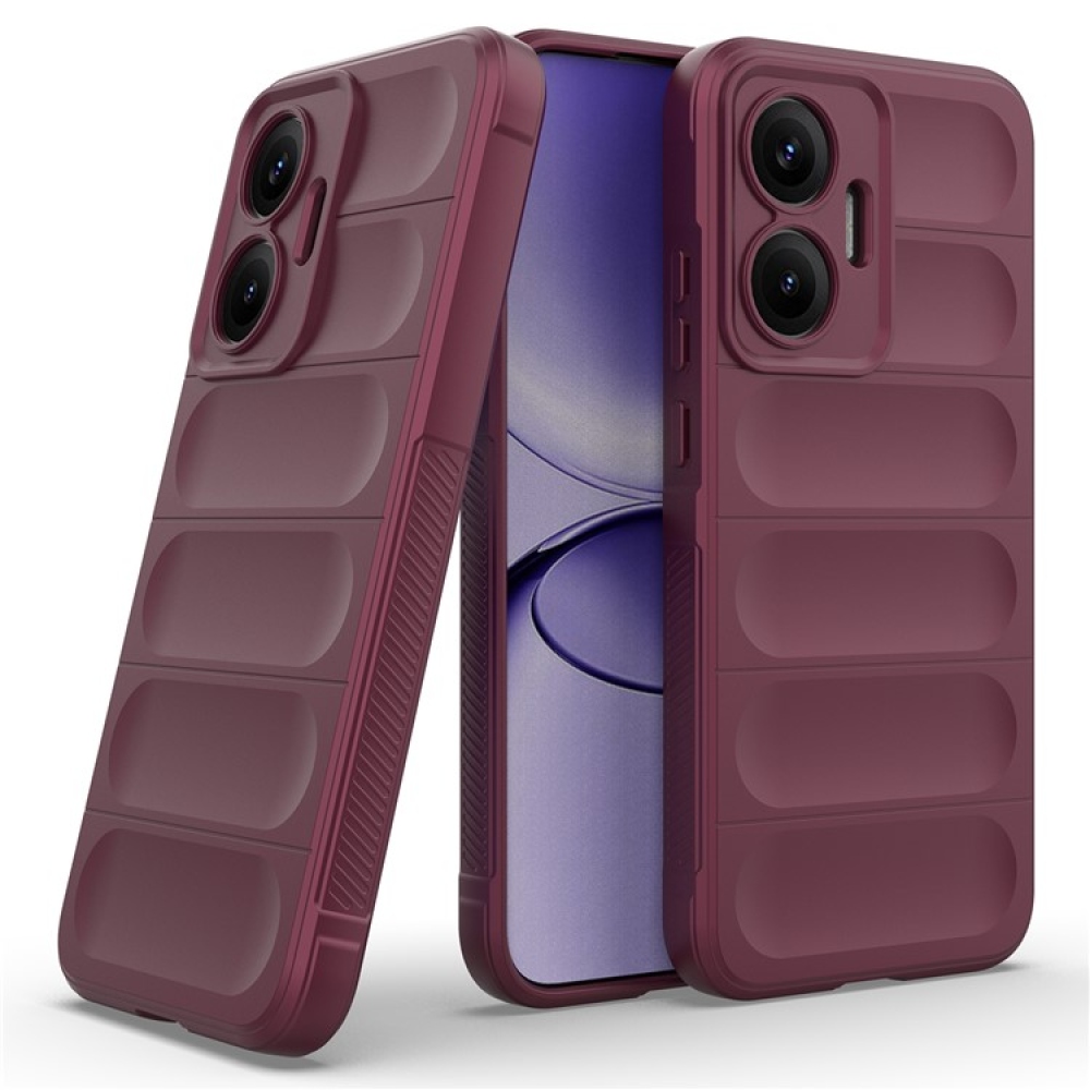 Rugg odolný gélový obal na Xiaomi Poco F7 5G - vínový