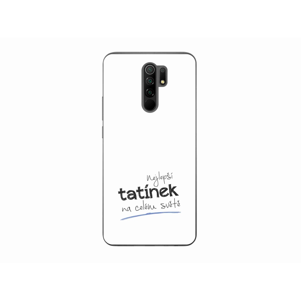 Gélový kryt mmCase na Xiaomi Redmi 9 - najlepší otecko 4 biele pozadie