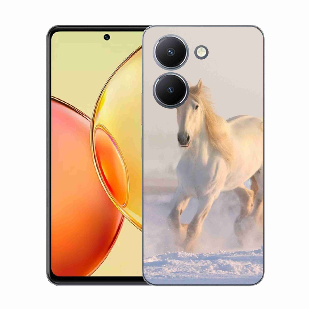 Gélový kryt mmCase na Vivo Y36 - kôň v snehu