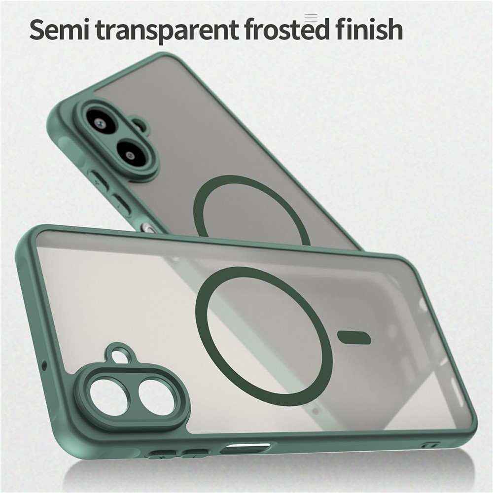 Case matný gélový obal s MagSafe na Samsung Galaxy A07 4G - zelený