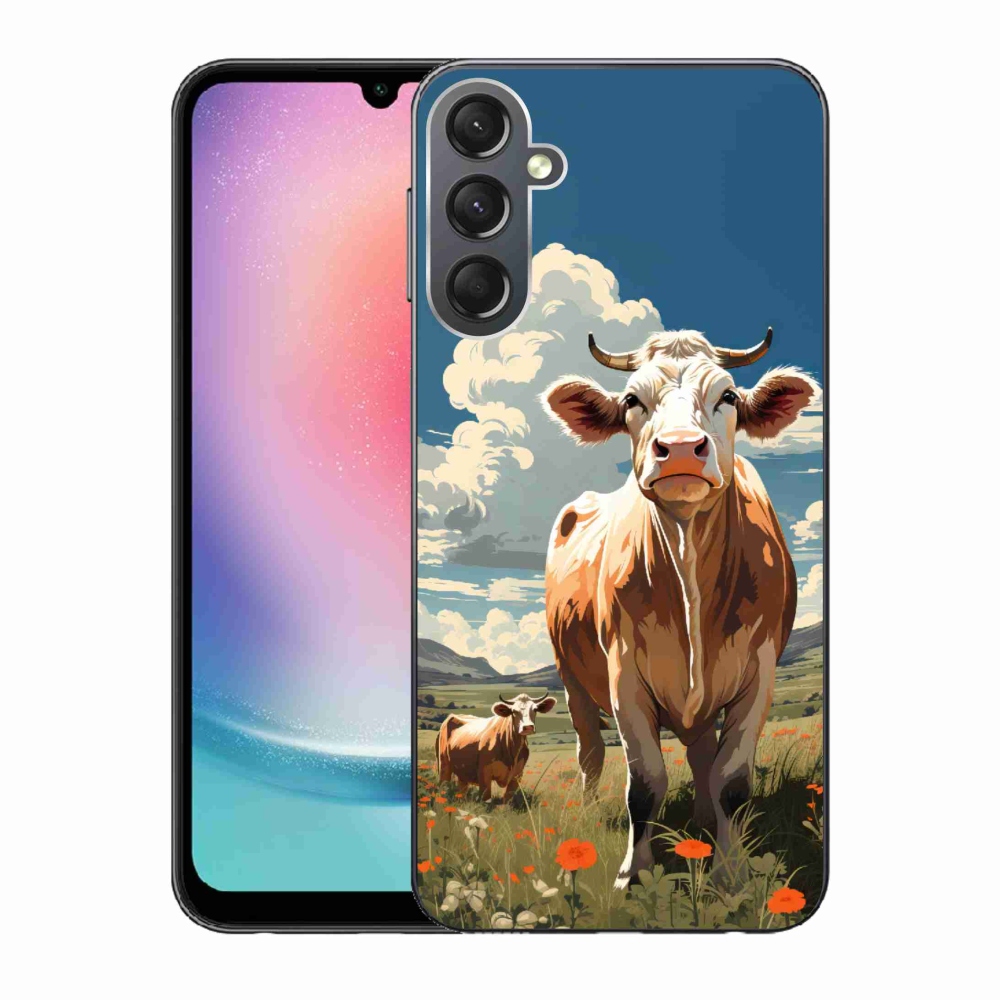 Gélový kryt mmCase na Samsung Galaxy A24 - kravy na lúke