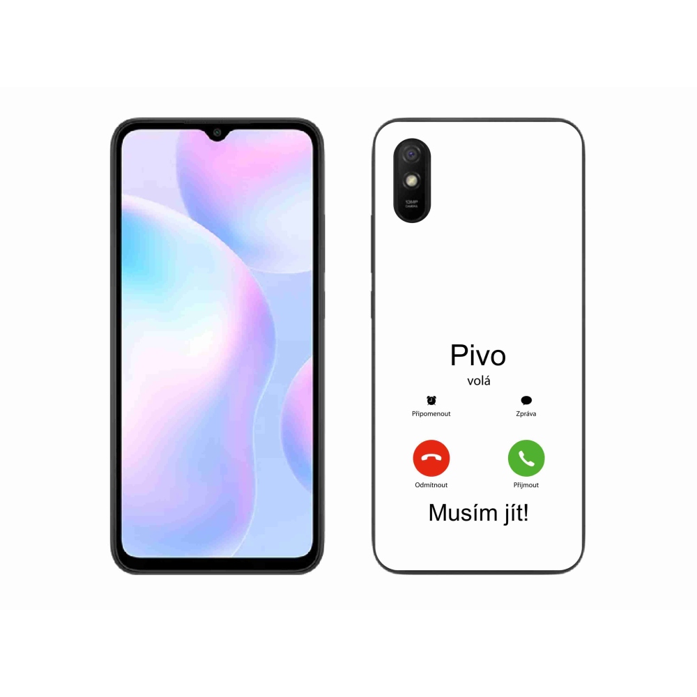 Gélový kryt mmCase na Xiaomi Redmi 9AT - pivo volá biele pozadie