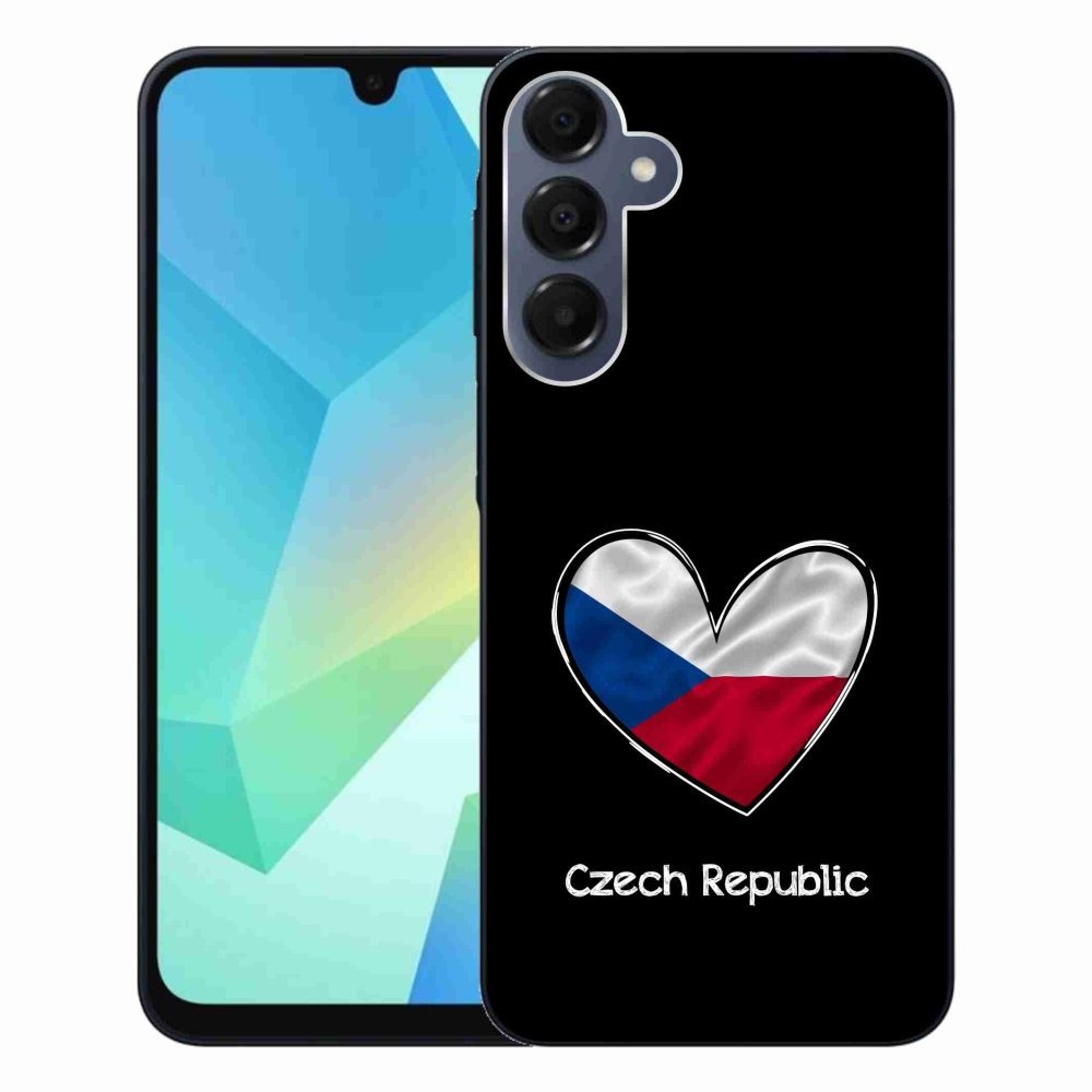Gélový kryt mmCase na Samsung Galaxy A16 4G/5G - vlajka srdca čierne pozadie