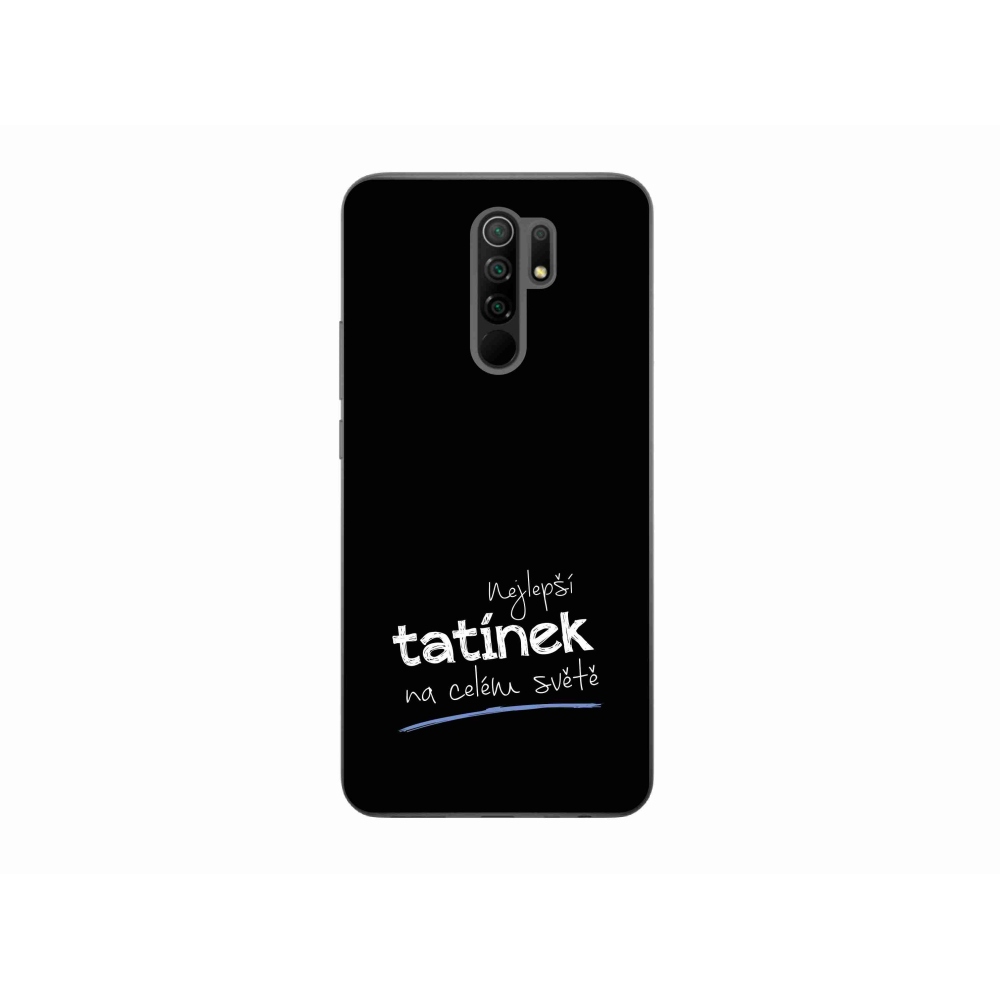 Gélový kryt mmCase na Xiaomi Redmi 9 - najlepší otecko 4 čierne pozadie