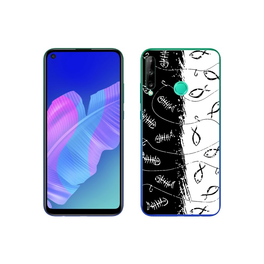 Gélový kryt mmCase na Huawei P40 Lite E - kostry a rybky