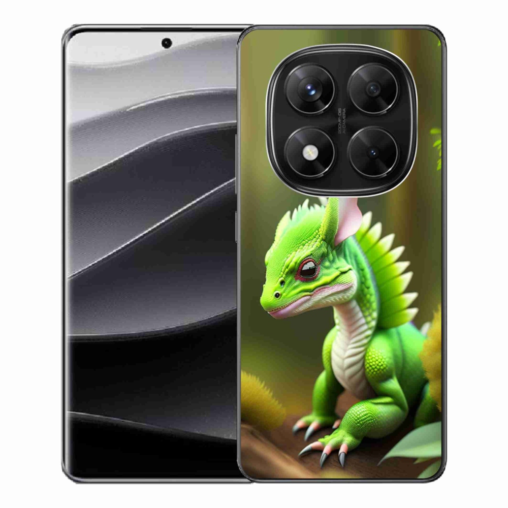 Gélový kryt mmCase na Xiaomi Redmi Note 14 Pro 5G/Poco X7 5G - zelený dráček