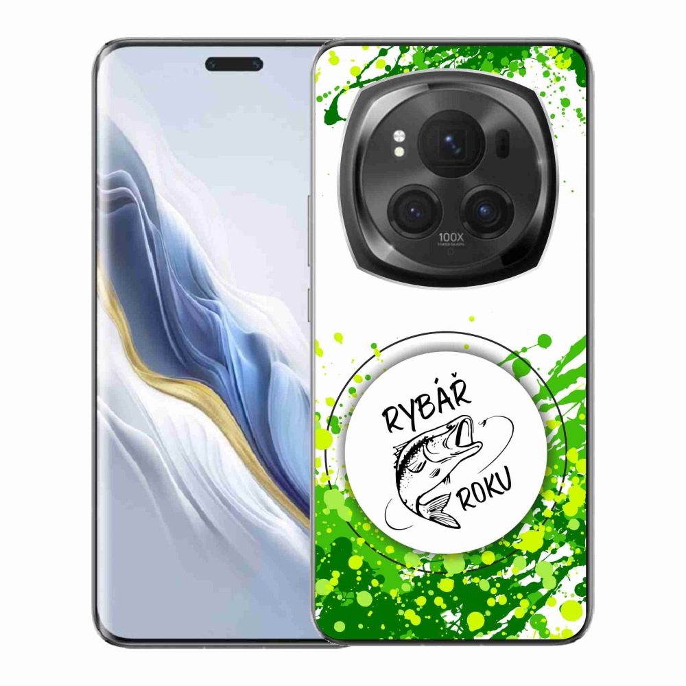 Gélový kryt mmCase na Honor Magic 6 Pro 5G - rybár roka biele pozadie