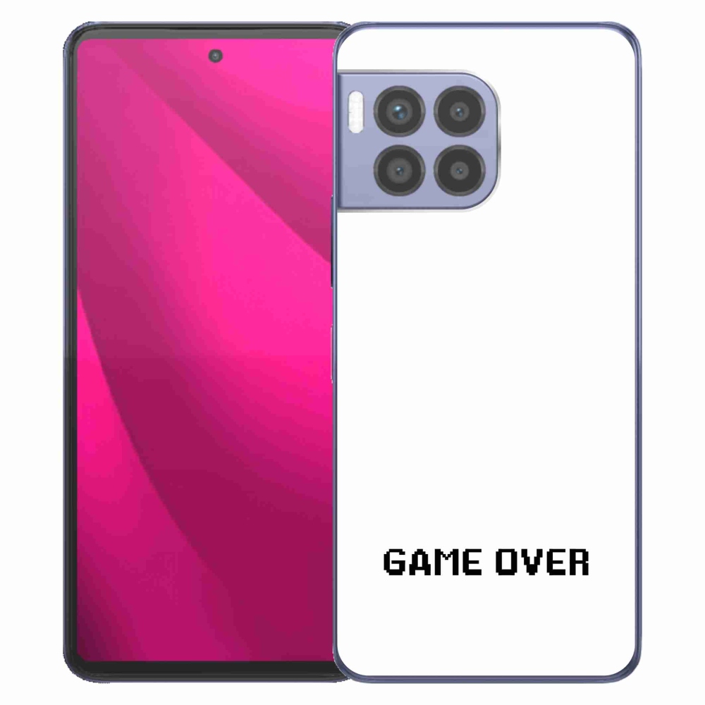 Gélový kryt mmCase na T-Mobile T Phone 2 Pro - game over biele pozadie
