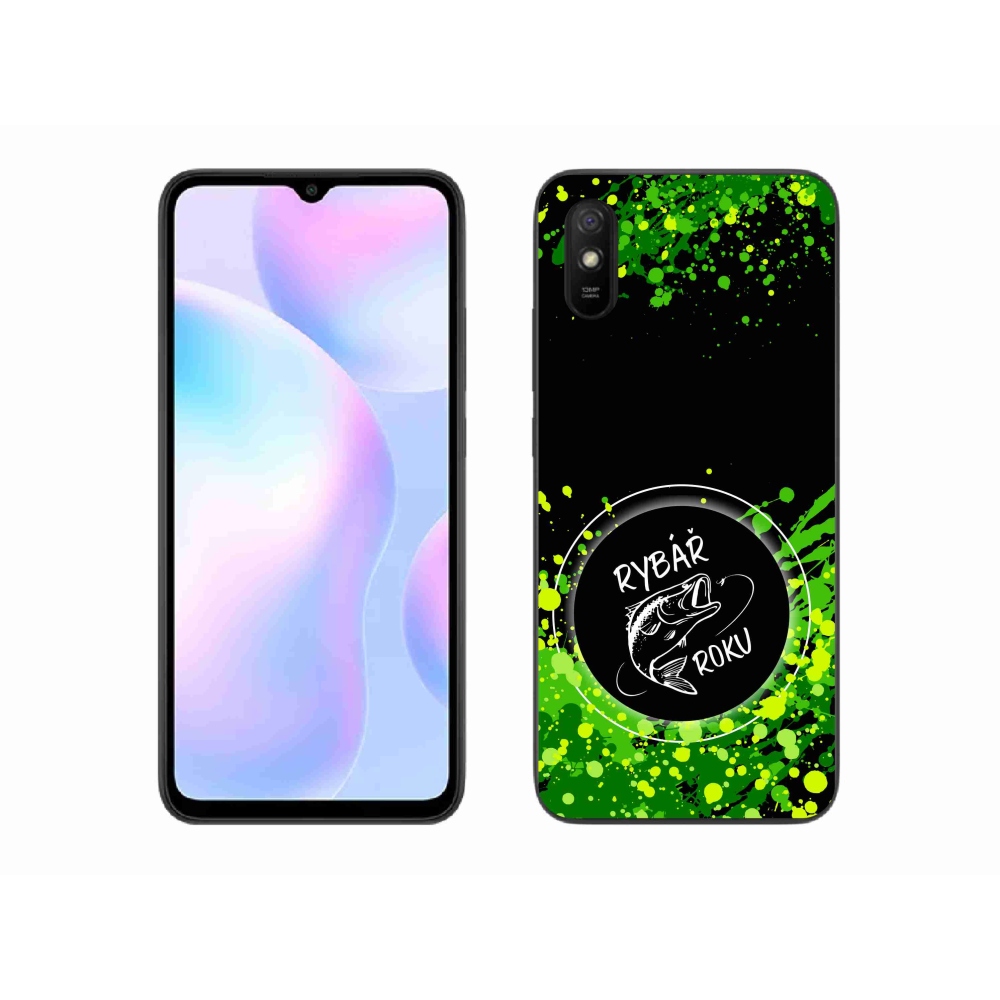 Gélový kryt mmCase na Xiaomi Redmi 9AT - rybár roku čierne pozadie