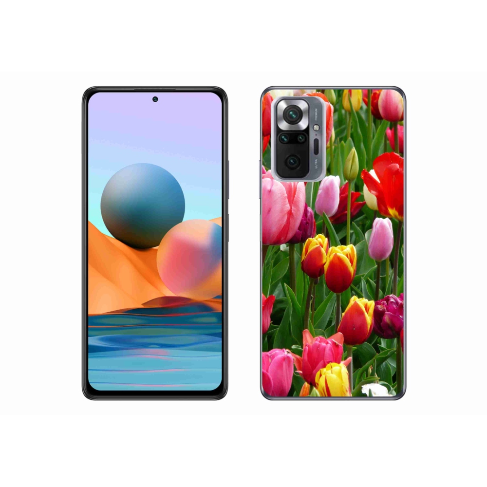 Gélový kryt mmCase na Xiaomi Redmi Note 10 Pro - tulipány