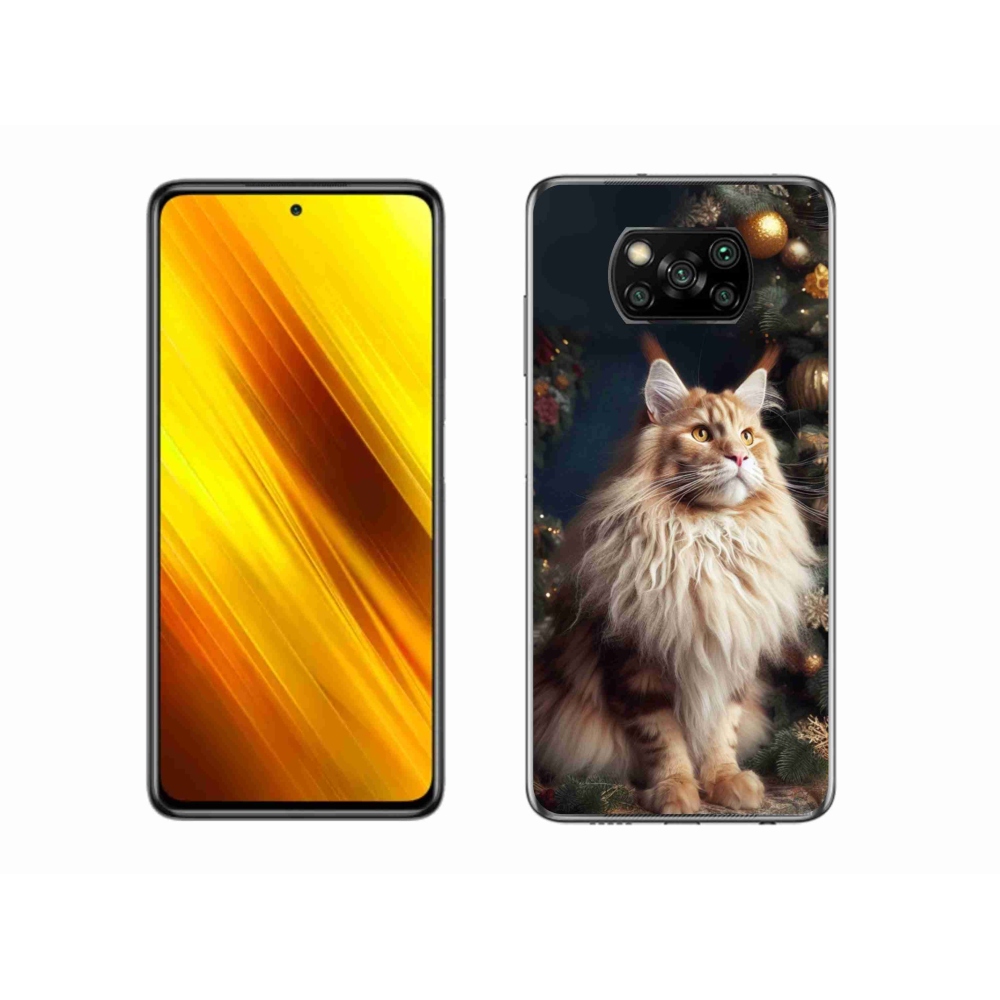 Gélový kryt mmCase na Xiaomi Poco X3 - mačka pri stromčeku