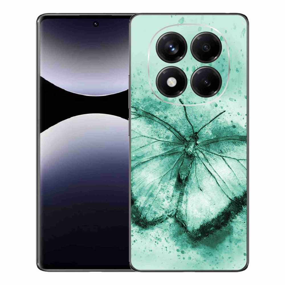 Gélový kryt mmCase na Xiaomi Redmi Note 14 Pro - zelený motýľ