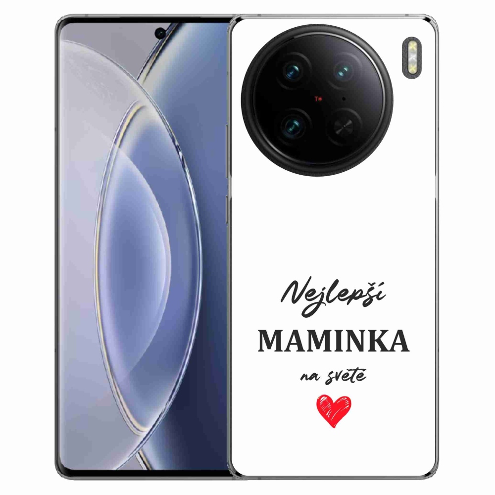 Gélový kryt mmCase na Vivo X90 Pro - najlepšia mamička 1 biele pozadie