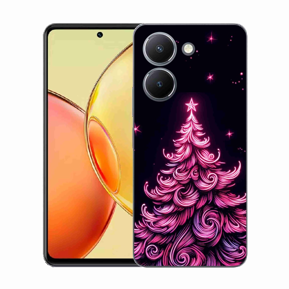 Gélový kryt mmCase na Vivo Y36 - neónový vianočný stromček 2