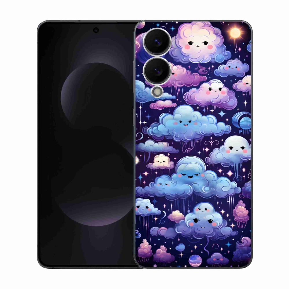 Gélový kryt mmCase na Samsung Galaxy S25 Edge - mráčiky