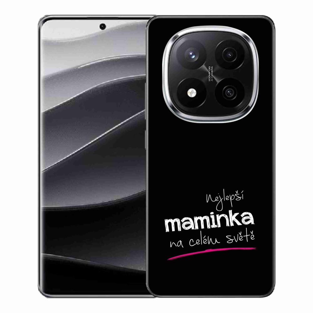 Gélový kryt mmCase na Xiaomi Redmi Note 14 Pro+ 5G - najlepšia mamička 4 čierne pozadie