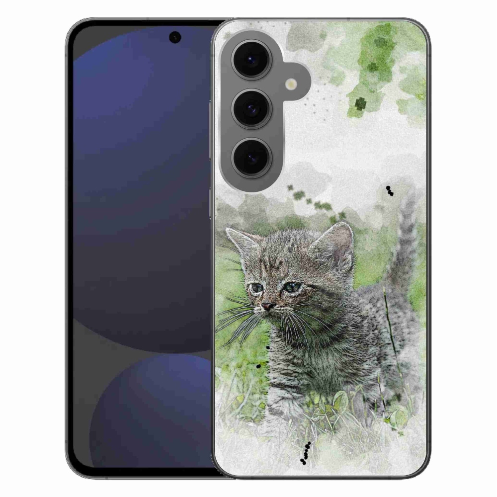 Gélový kryt mmCase na Samsung Galaxy S24 FE - roztomilé mačiatko 1
