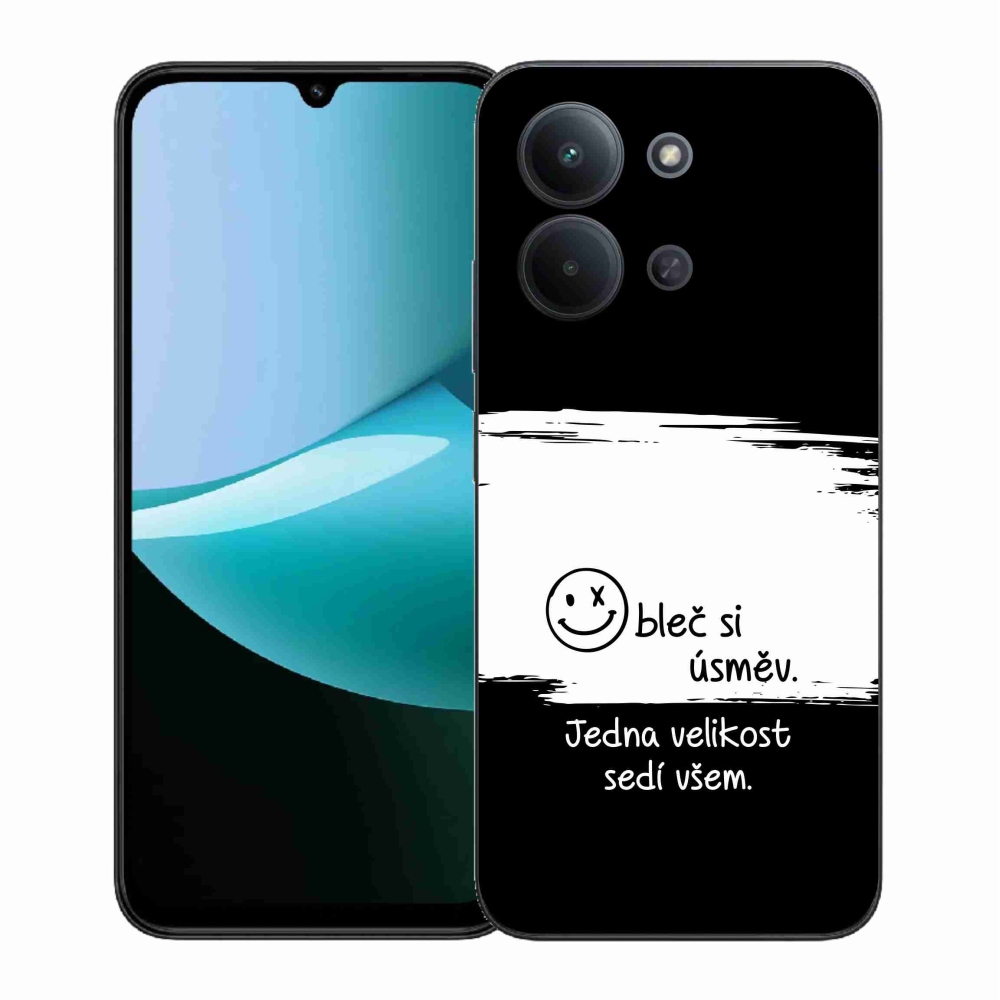 Gélový kryt mmCase na Xiaomi Redmi 15C 4G (171mm)/Poco C85 4G (171mm) - vtipný text 8 bieločierne pozadie