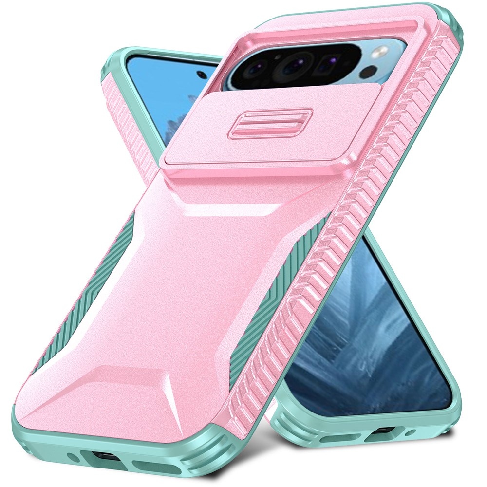Lid odolný kryt na Google Pixel 10 Pro - ružový/modrozelený
