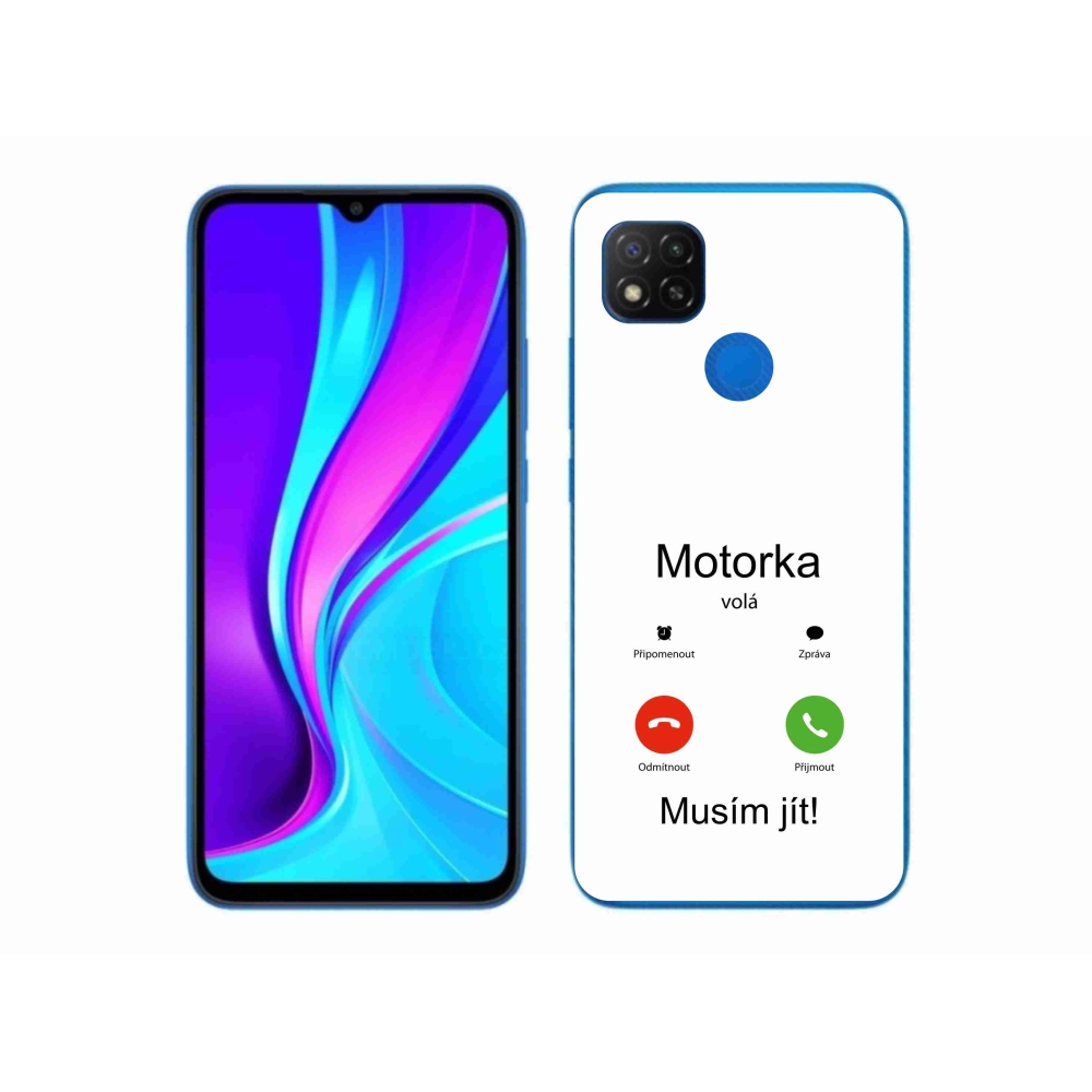 Gélový kryt mmCase na Xiaomi Redmi 9C - motorka volá biele pozadie