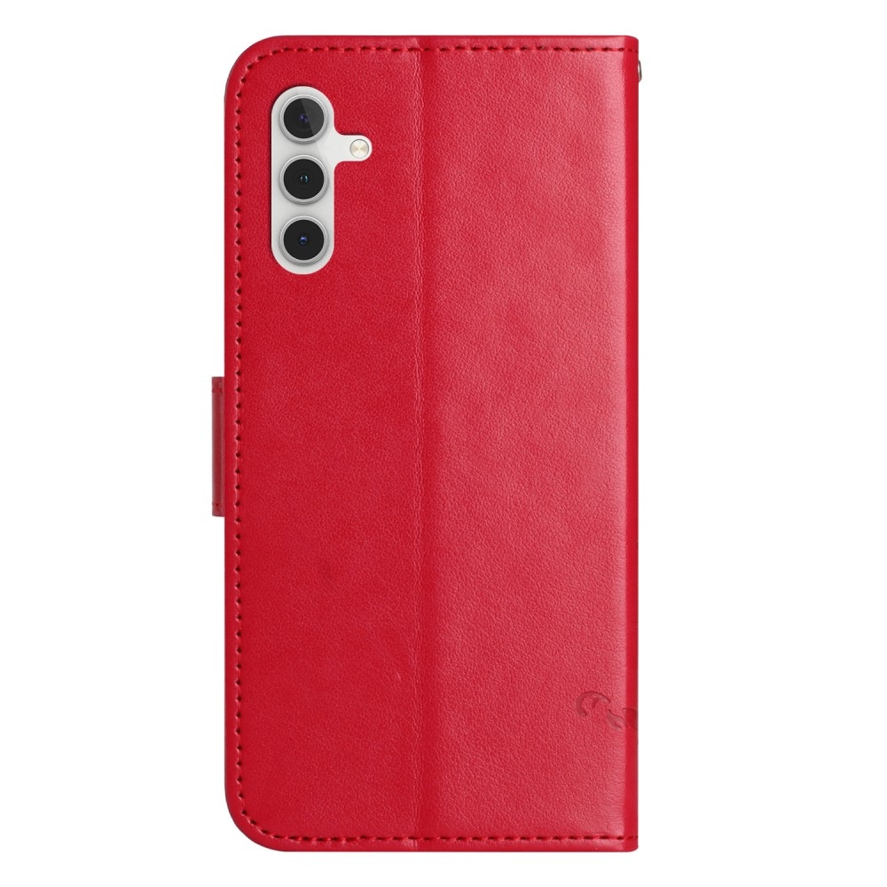 Flower knižkové púzdro na Samsung Galaxy S24+ - červené