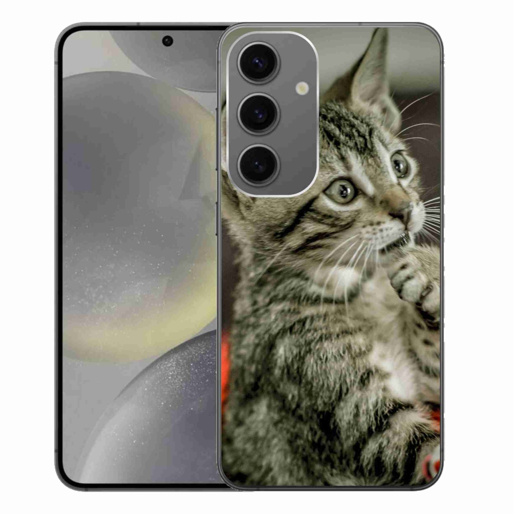 Gélový kryt mmCase na Samsung Galaxy S24+ - roztomilá mačka