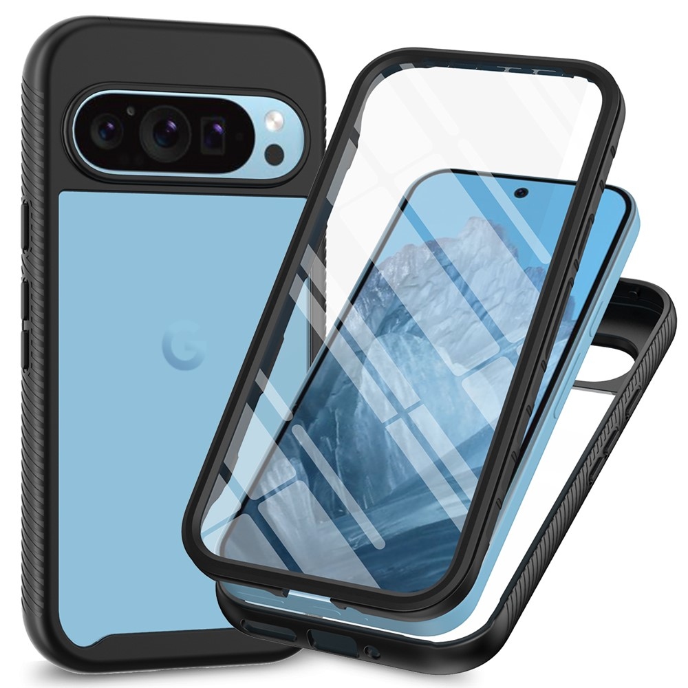 Impact gélový obal s rámčekom pre ochranou displeja na Google Pixel 10 Pro/Pixel 10 - čierny