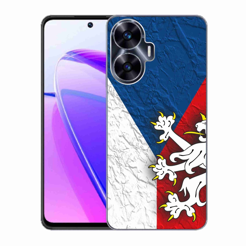 Gélový kryt mmCase na Realme C55 - česká vlajka 1