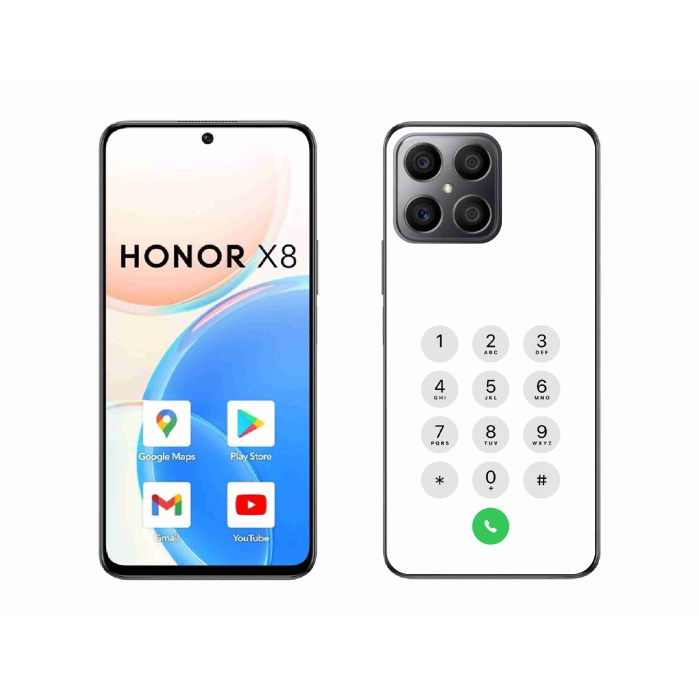 Gélový kryt mmCase na Honor X8 - biely číselník