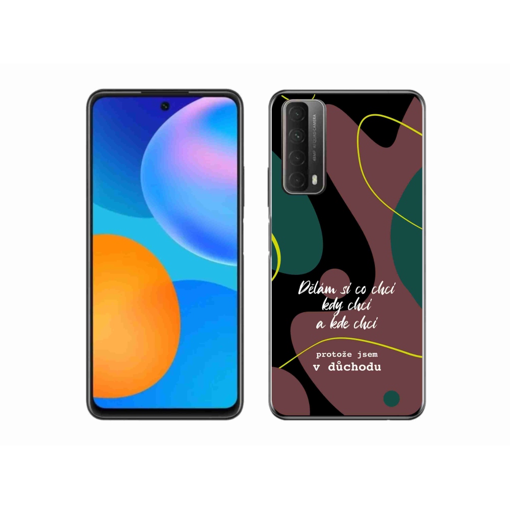 Gélový kryt mmCase na Huawei P Smart (2021) - vtipný text 10 čierne pozadie