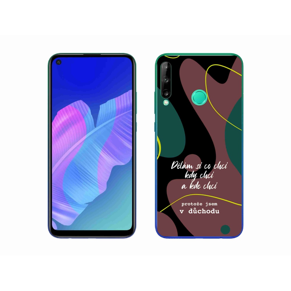 Gélový kryt mmCase na Huawei P40 Lite E - vtipný text 10 čierne pozadie