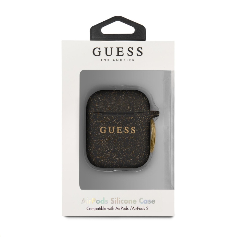 Guess Silikónové Puzdro pre Airpods 1/2 Black