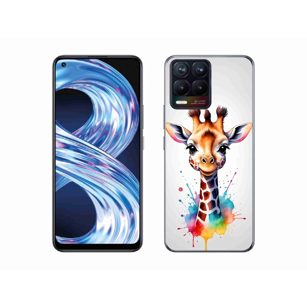 Gélový kryt mmCase na Realme 8 Pro - žirafa 1