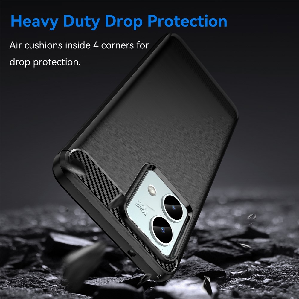Carbon odolný gélový obal na Motorola Moto G84 5G - čierny