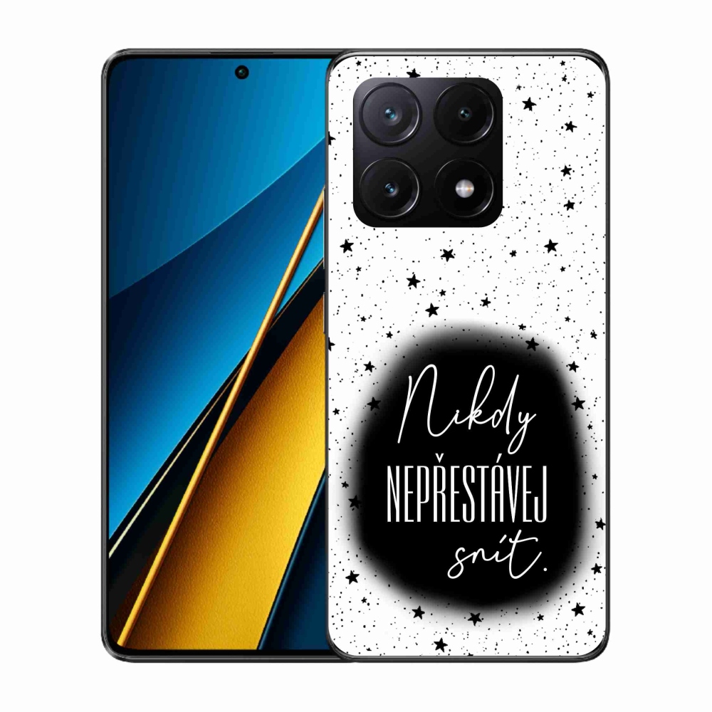Gélový kryt mmCase na Xiaomi Poco X6 Pro 5G - citát 1 čiernobiele pozadie