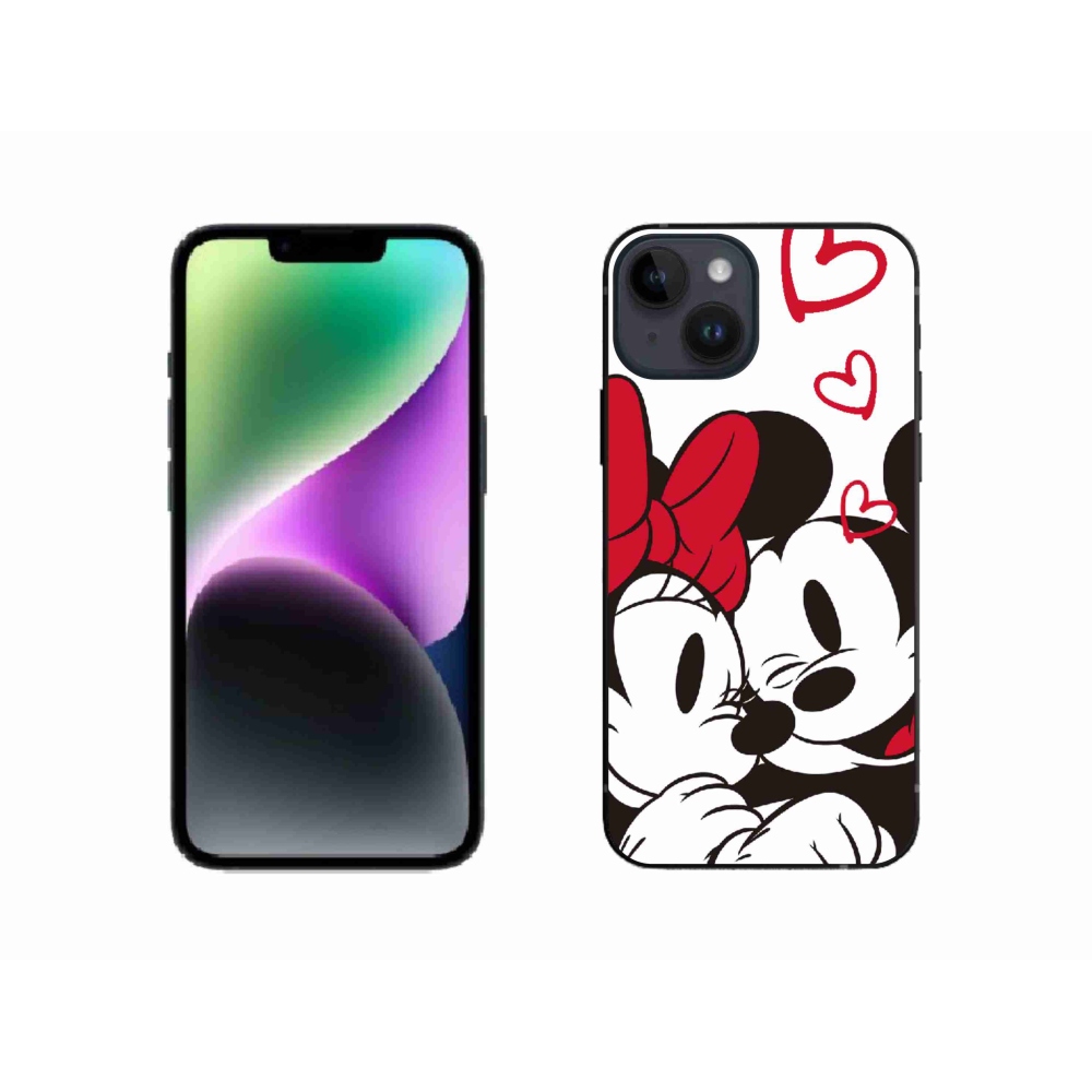 Gélový kryt mmCase na iPhone 14 - mínnie a mickey