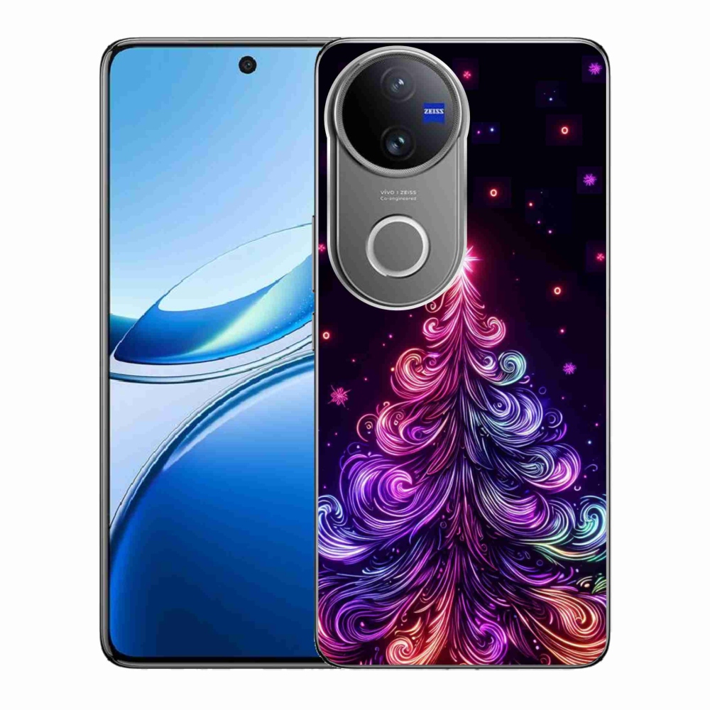 Gélový kryt mmCase na Vivo V50 5G - neónový vianočný stromček 1