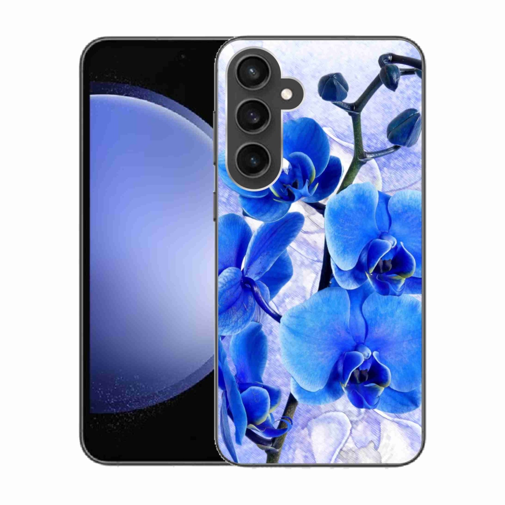 Gélový kryt mmCase na Samsung Galaxy S23 FE - modré kvety
