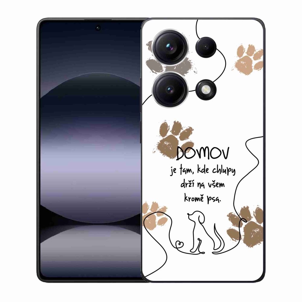 Gélový kryt mmCase na Xiaomi Redmi Note 14S - psí motív biele pozadie