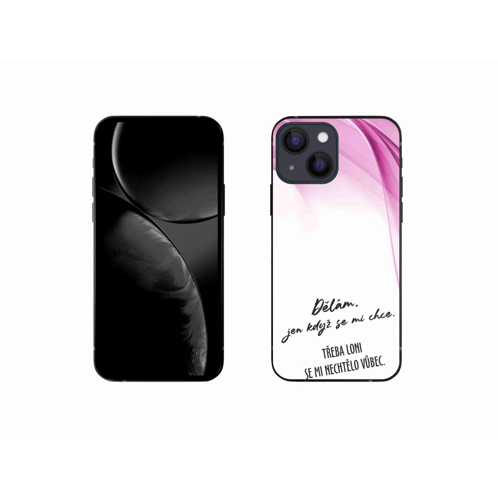 Gélový kryt mmCase na iPhone 13 mini 5.4 - vtipný text 12 biele pozadie