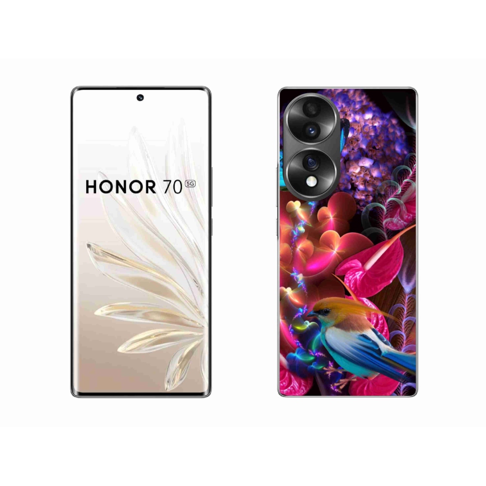 Gélový kryt mmCase na Honor 70 - farebné kvety