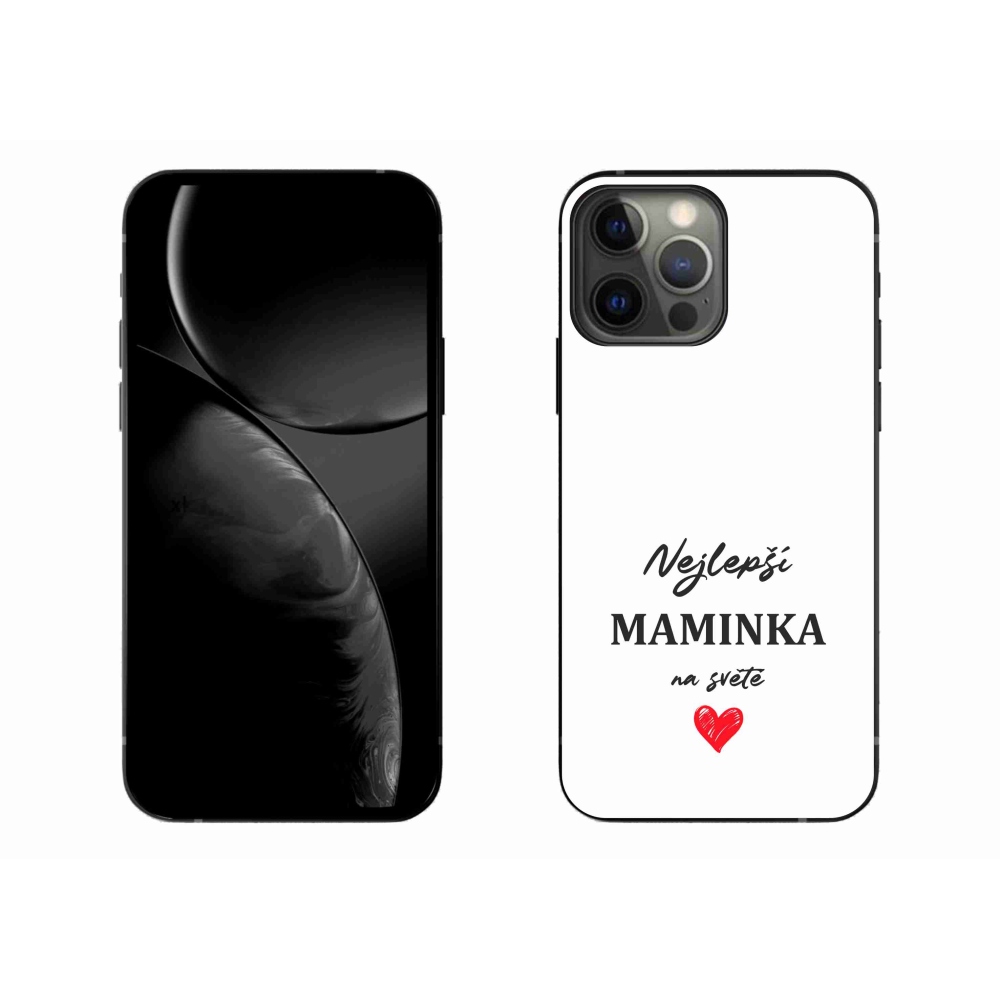 Gélový kryt mmCase na iPhone 13 Pro Max 6.7 - najlepšia mamička 1 biele pozadie