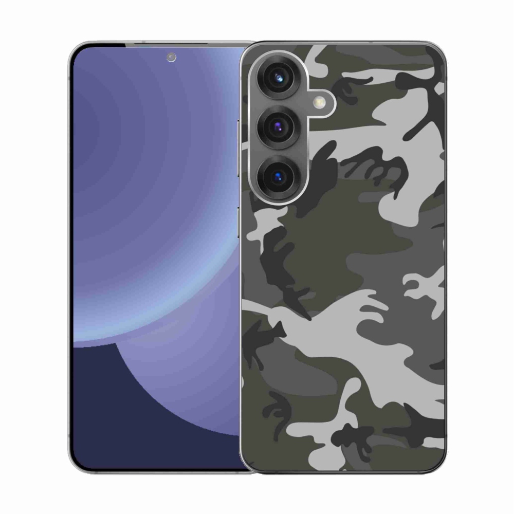Gélový kryt mmCase na Samsung Galaxy S25 - maskáčový vzor