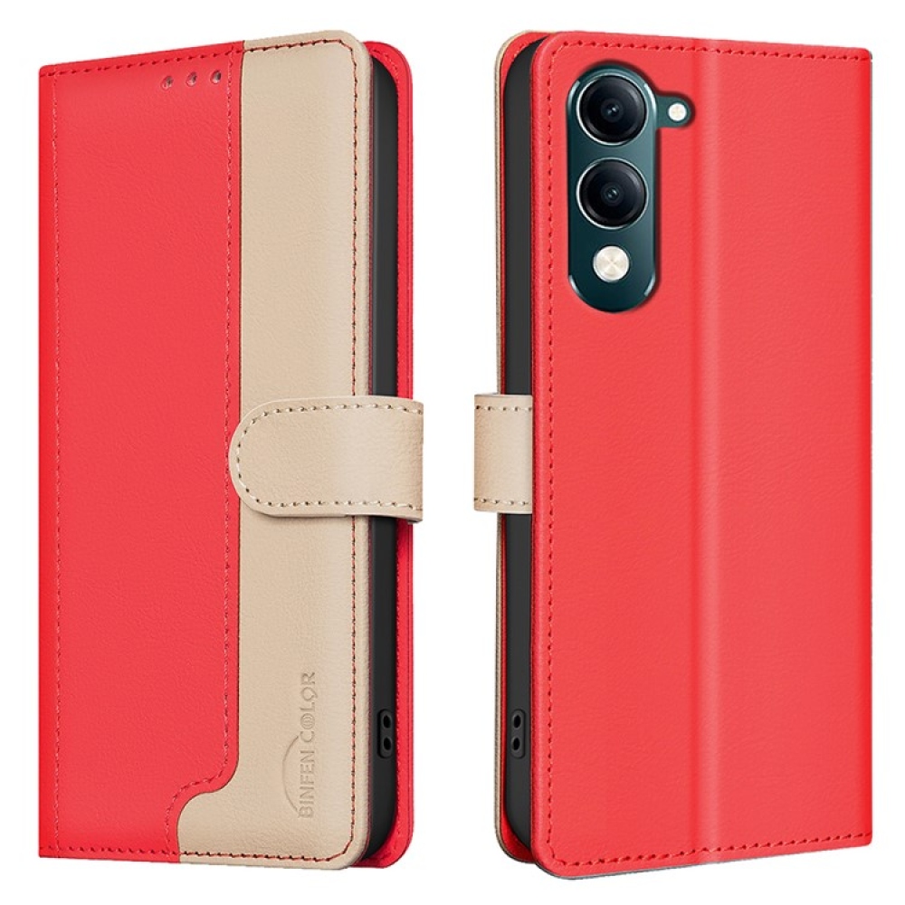 BNF DUO knižkové puzdro na Vivo Y29s 5G - červené