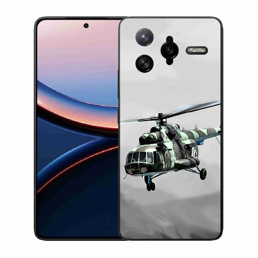 Gélový kryt mmCase na Xiaomi Poco F7 Ultra - vojenský vrtuľník