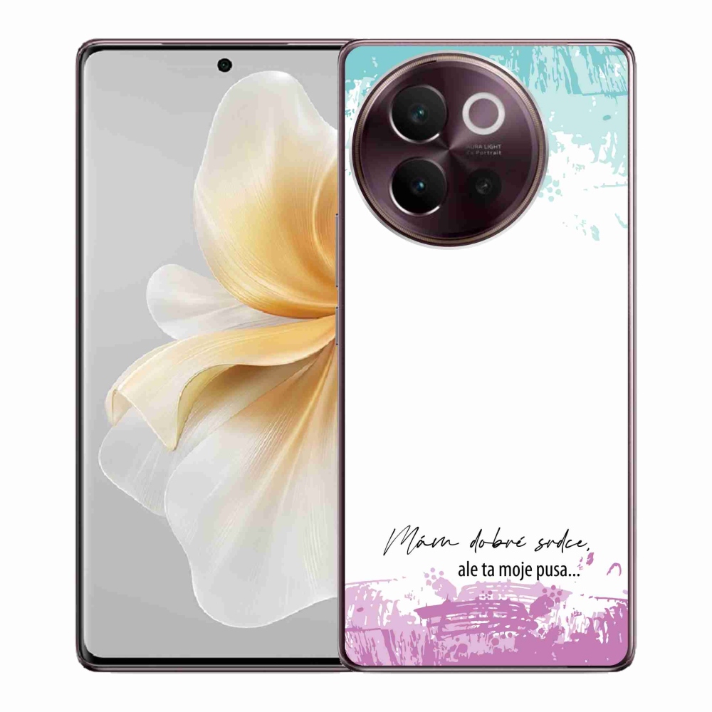 Gélový kryt mmCase na Vivo V40 Lite 5G - vtipný text 3 biele pozadie