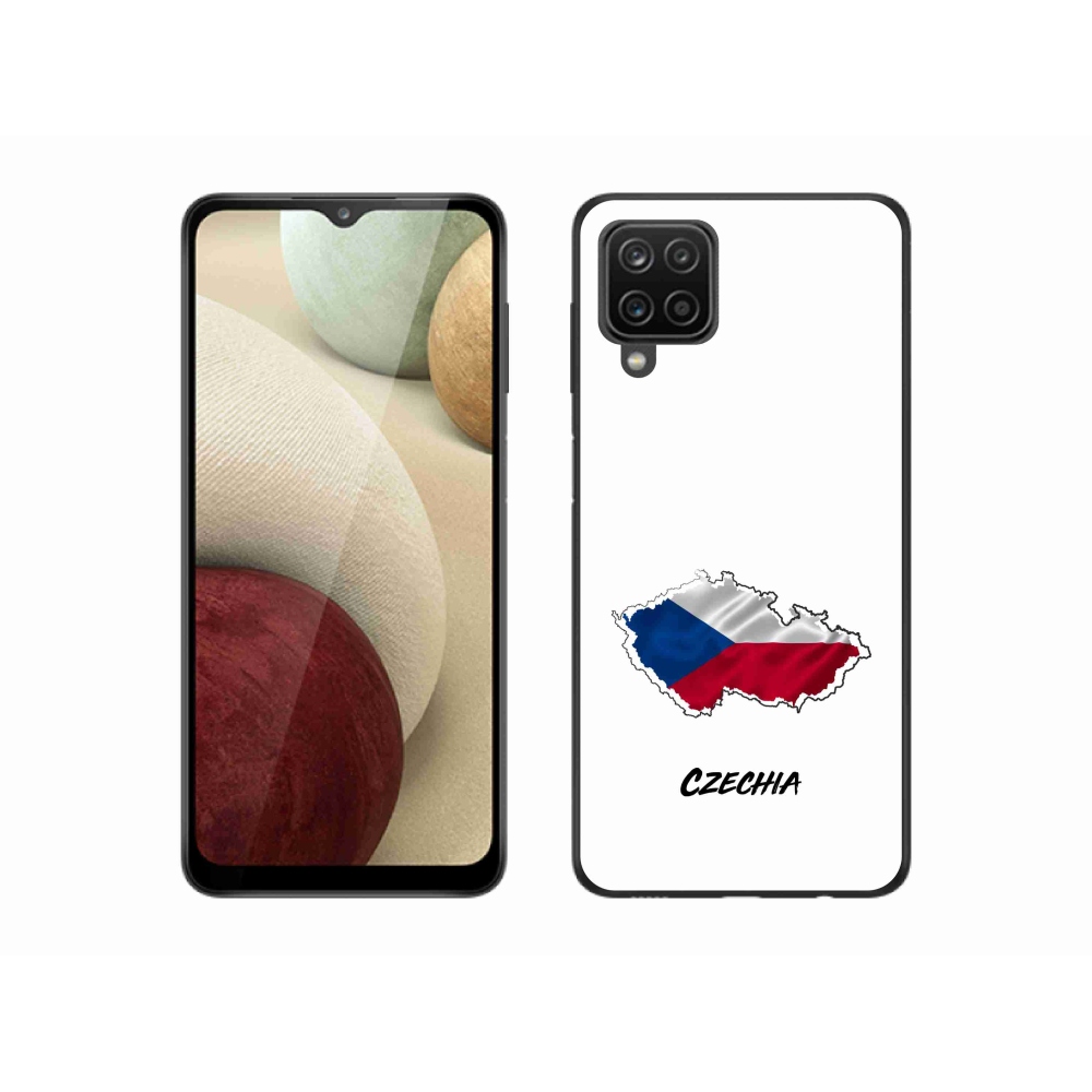 Gélový kryt mmCase na Samsung Galaxy A12 - Czechia biele pozadie